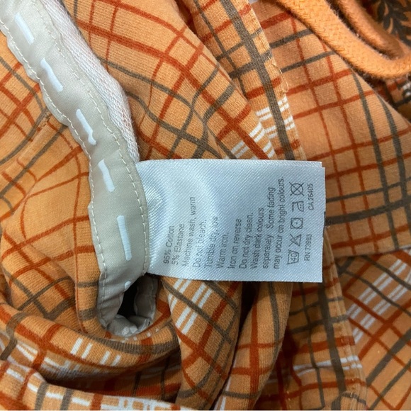 Helly Hansen Orange Checkered Hoodie - Picture 3 of 4